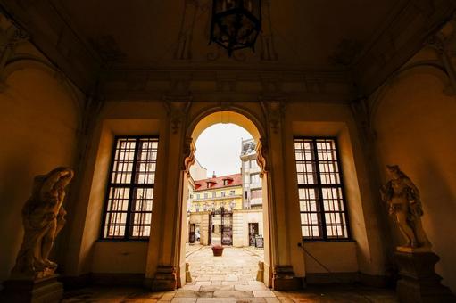 ウィーン・ベルヴェデーレ宮殿内部通路 ベルヴェデーレ宮殿,ウィーン,オーストリアの写真素材