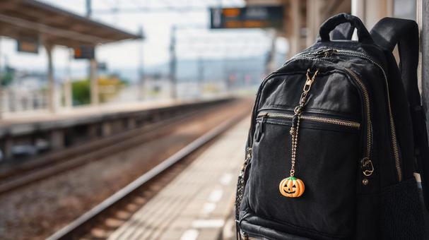 通学バッグにハロウィン小物 通学バッグにハロウィン小物の写真