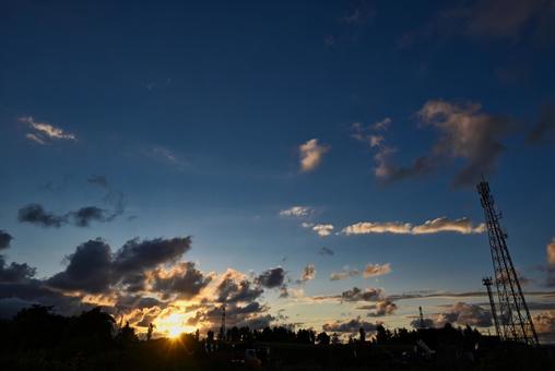 夕焼け 2025/8/12 夕焼け 2025/8/12 夕焼け,夕暮れ,夕方の写真素材
