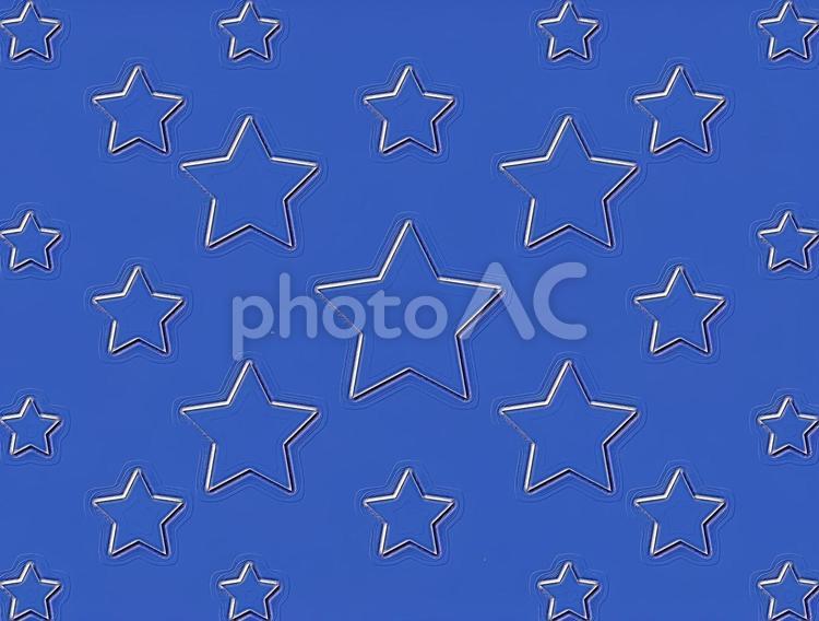 星型模様の青色バック背景素材1 星,模様,バックの写真素材