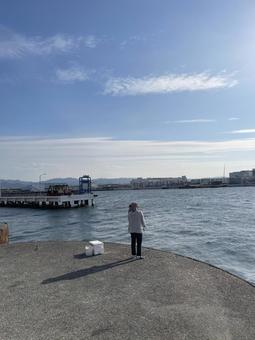 秋の気持ちいい海 海,風景,旅の写真素材