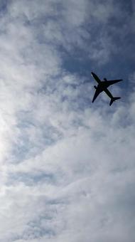空と飛行機 空と飛行機の写真