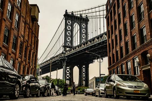 Manhattan Bridge (Brooklyn, USA) 20, cityscape amerika, lanskap perkotaan, amérika, JPG