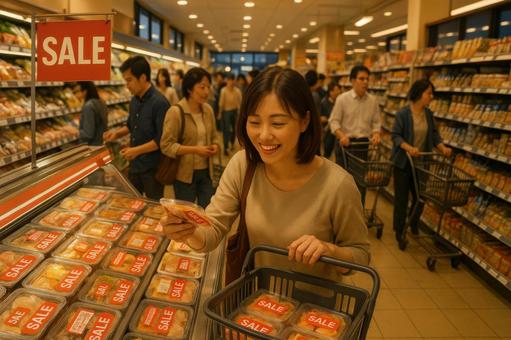 閉店前の食品セール 閉店前の食品セールの写真