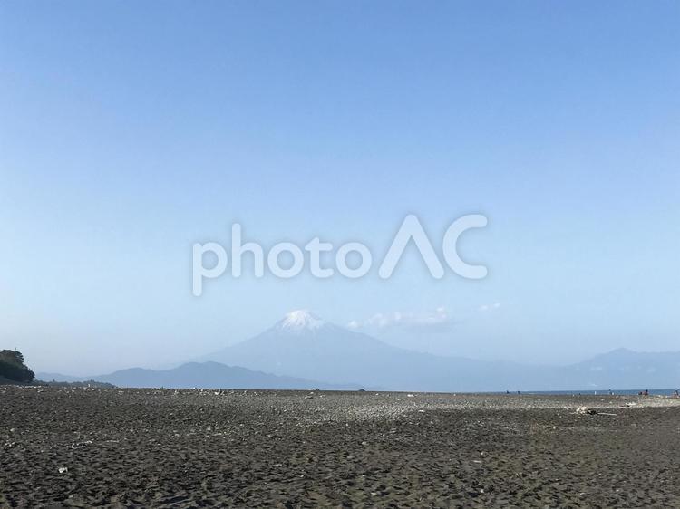 三保松原から臨む富士山 富士山,海岸,自然の写真素材