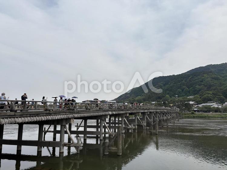 桂川と渡月橋 緑,自然,森林浴の写真素材