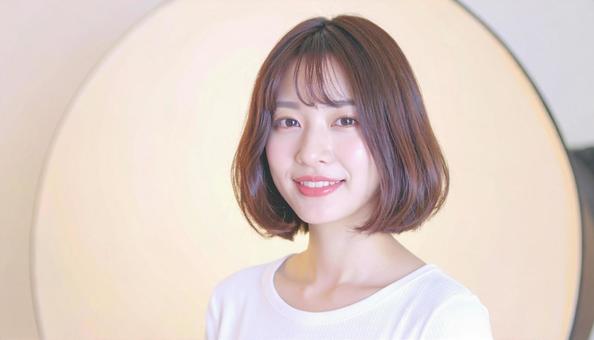 ヘアスタイルモデル：ハイライトの写真