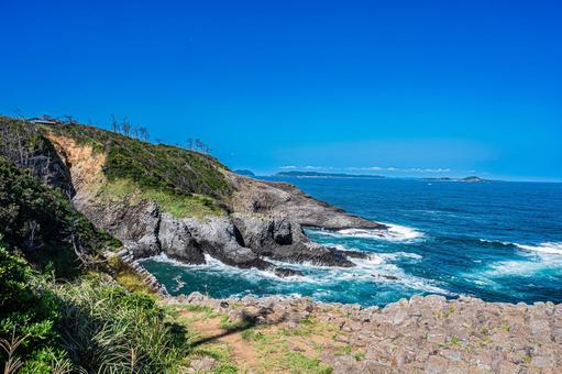 佐賀県　七ツ釜の風景 七ツ釜,佐賀,玄界灘の写真素材
