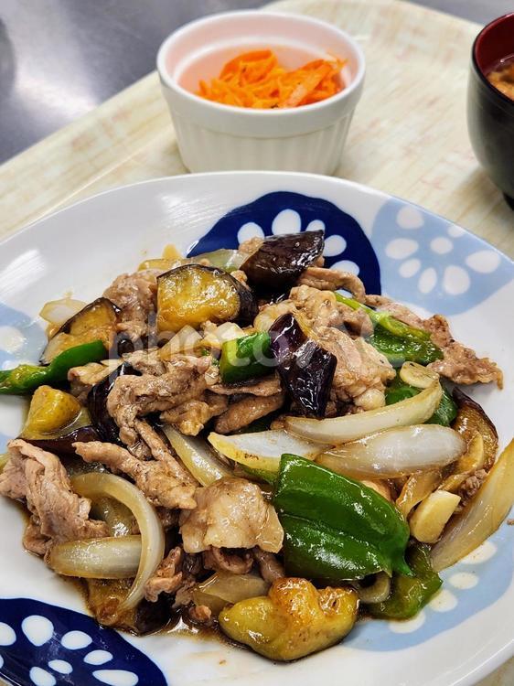 豚肉とナスのオイスター炒め2 オイスター炒め,茄子,豚肉の写真素材