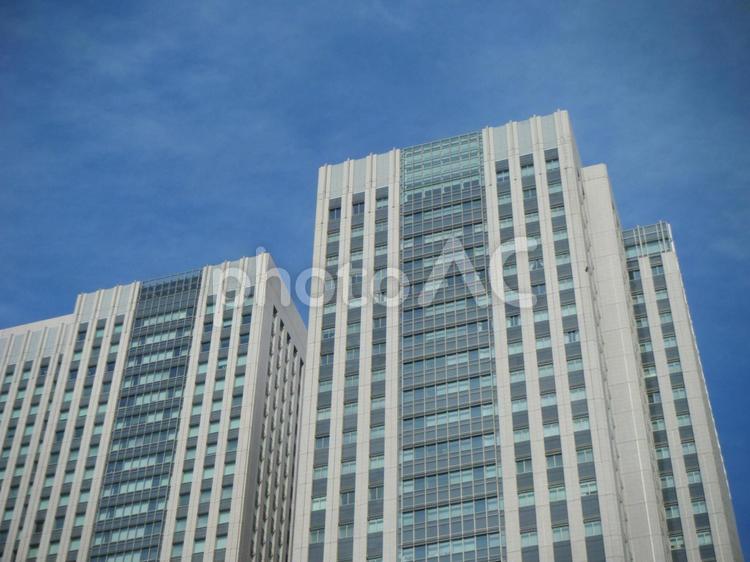 ビルと青空　都会と青空 イメージ,素材,大都会の写真素材
