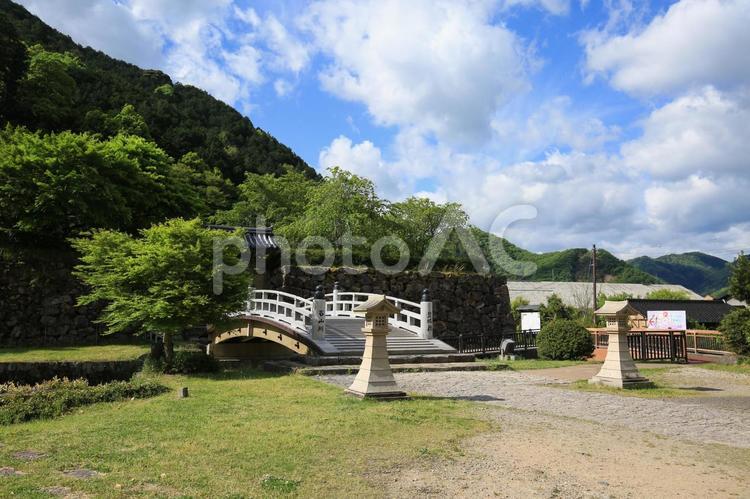 兵庫県勝岡市　出石城　登城橋 登城橋,登城門,橋の写真素材