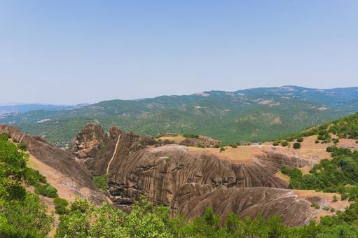 メテオラ 奇岩群 世界遺産の風景_3 メテオラ 奇岩群 世界遺産の風景_3 ギリシャ,メテオラ,奇岩群の写真素材
