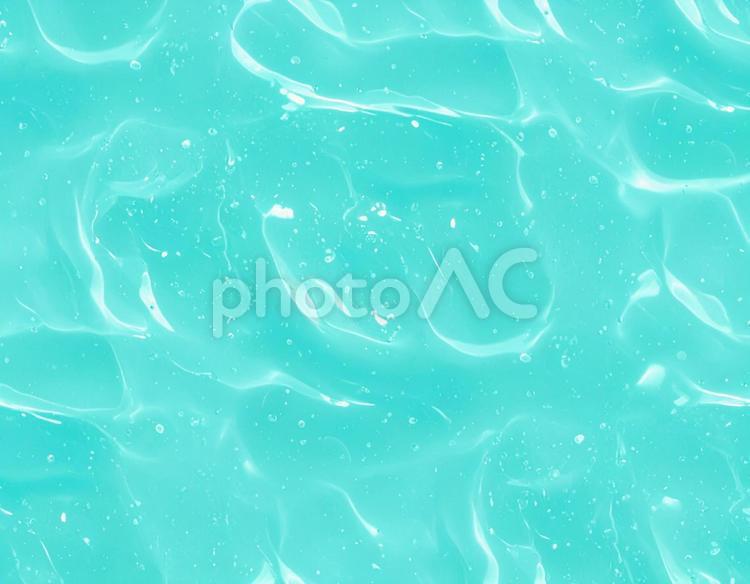 ターコイズジェルの透明な波紋 ジェル,ターコイズ,波紋の写真素材