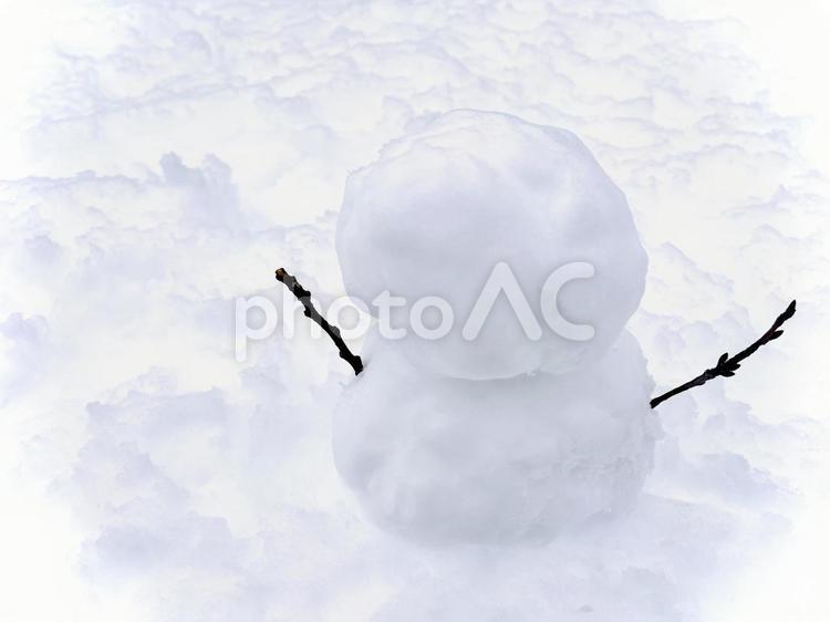 雪だるま 02 雪だるま,スノーマン,雪像の写真素材