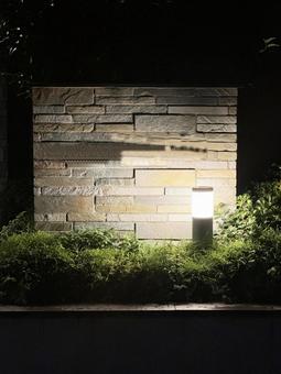 外構 外構 外構,植込み,夜景の写真素材