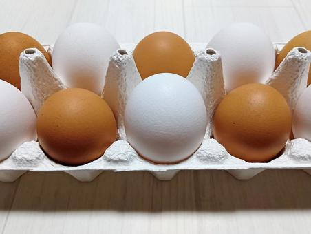 赤白たまご 赤白たまご 卵,たまご,生卵の写真素材