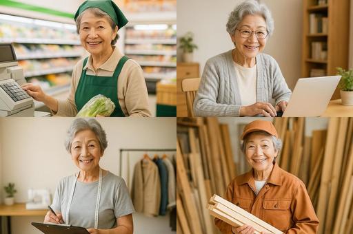 リタイア後 高齢女性の多様な働き方の写真