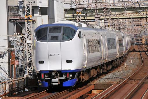 ２８１系　特急はるか　関西空港 乗合,旅客,のりものの写真素材