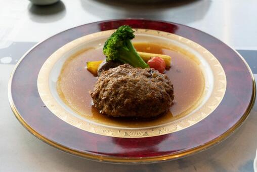 ジューシーハンバーグステーキ ハンバーグ,ハンバーグステーキ,洋食の写真素材