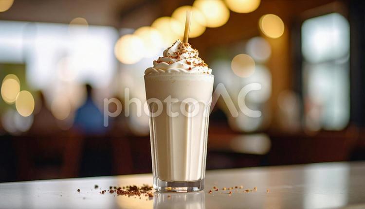 カフェのアイスカフェラテ カフェオレ,アイス,珈琲の写真素材