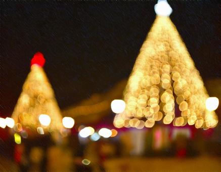 冬のクリスマスツリーのイルミネーション1 冬のクリスマスツリーのイルミネーション1の写真