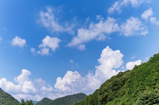 入道雲が広がる夏空 入道雲が広がる夏空 入道雲,夏空,青空の写真素材