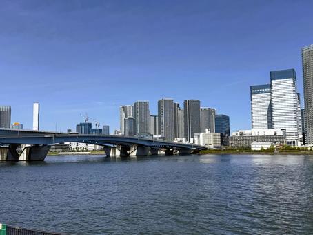 豊洲公園から見た東京の街 2025年春 豊洲公園から見た東京の街 2025年春 シーサイド,五月晴れ,江東区の写真素材