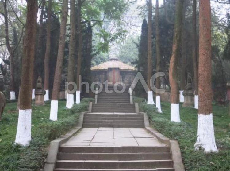 中国　綿陽の三国志遺跡　蒋エンの墓　2 綿陽,蜀,蒋エンの写真素材