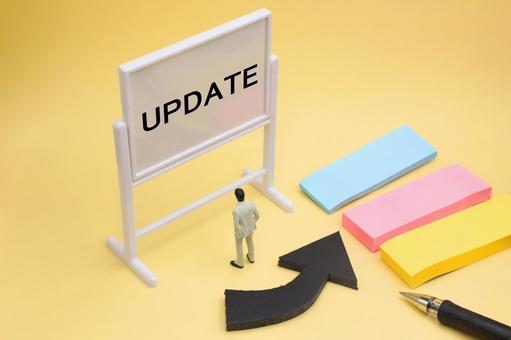UPDATEと書かれたホワイトボード UPDATEと書かれたホワイトボード update,アップデート,更新の写真素材