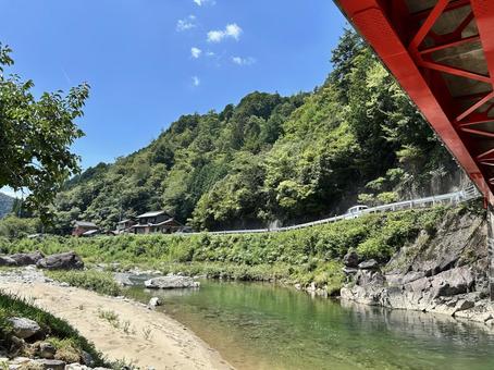 夏の川 夏の川 夏,川,川遊びの写真素材