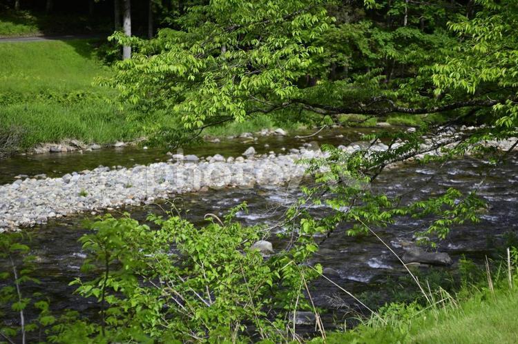 道の駅パスカル清見の近くを流れる間瀬川 岐阜県,パスカル清見,道の駅の写真素材