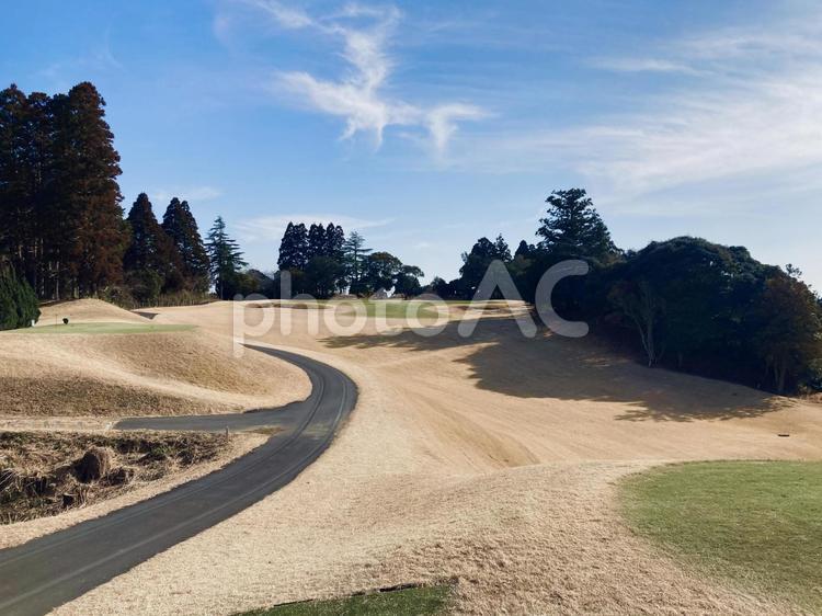 ゴルフ場　コースの景色 ゴルフ,ゴルフ場,コースの写真素材