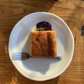 チーズケーキ チーズケーキ チーズケーキ,カフェ,フォークの写真素材