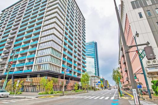 新潟万代シテイバスセンター前 新潟,万代,バスの写真素材