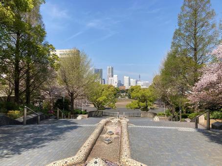 山下公園 海,景色,ヨコハマの写真素材