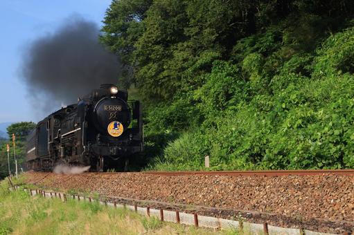 SLやまぐち号 D51 SLやまぐち号 D51 slやまぐち号,やまぐち号,蒸気機関車の写真素材