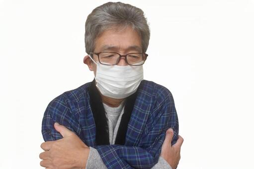 シニア　男性　退職　風邪 シニア,シニア男性,サラリーマンの写真素材