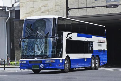 三菱ふそうエアロキング　高速バス　JR中 夜行バス,高速バス,旅行の写真素材