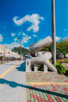 【鳥取】鳥取駅の周辺 鳥取駅,駅前,街並みの写真素材