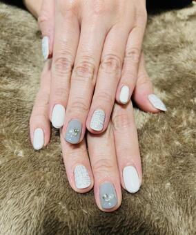 ジェルネイルツイード ジェルネイル,ネイルサロン,セルフネイルの写真素材