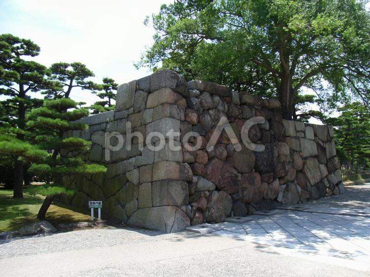高松城桜御門跡 高松城の写真素材