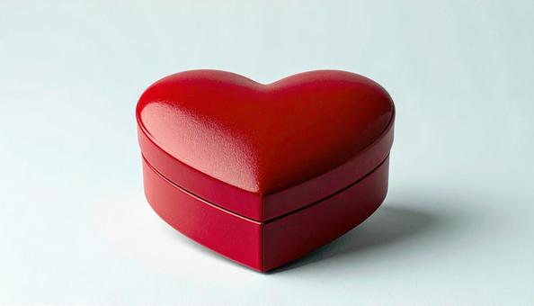 赤いハートのケース 赤いハートのケースの写真