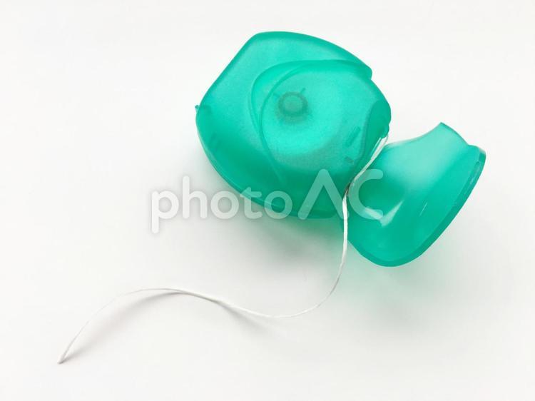 糸巻きタイプのデンタルフロス フロス,デンタルフロス,デンタルケアの写真素材