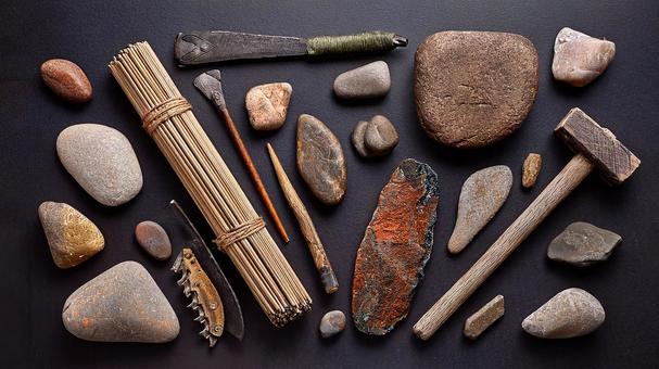 石器時代の道具 石器時代の道具の写真