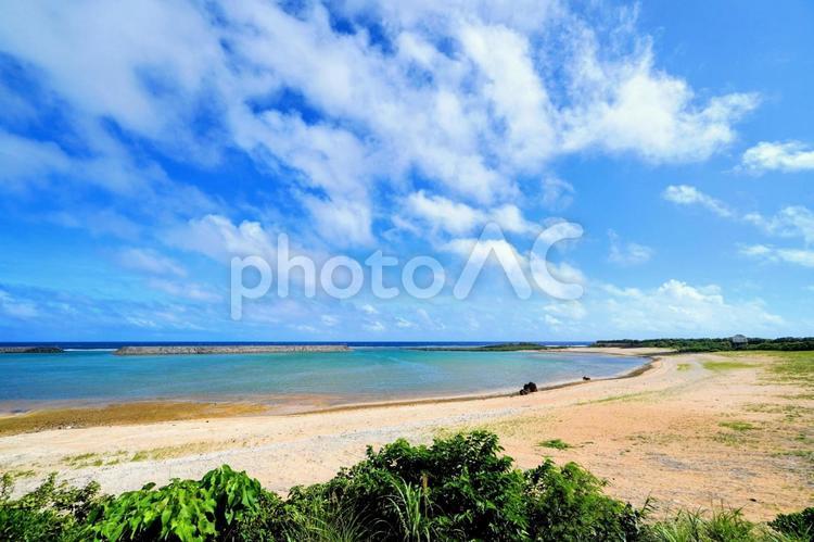 沖縄・与那国島南部の比川浜 与那国島,比川,比川浜の写真素材