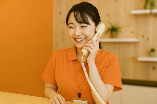 店舗の電話受付 店舗の電話受付の写真