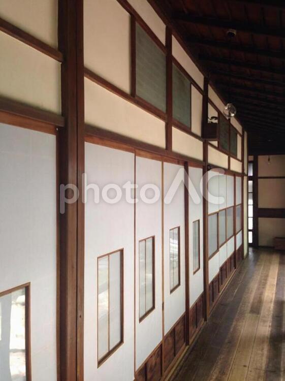 和風の廊下 廊下,和風,家の写真素材