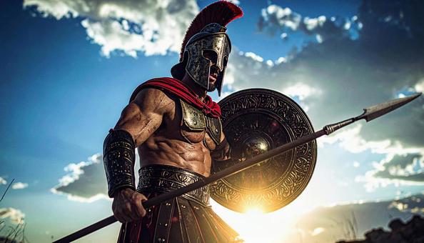 スパルタの戦士のイメージの写真