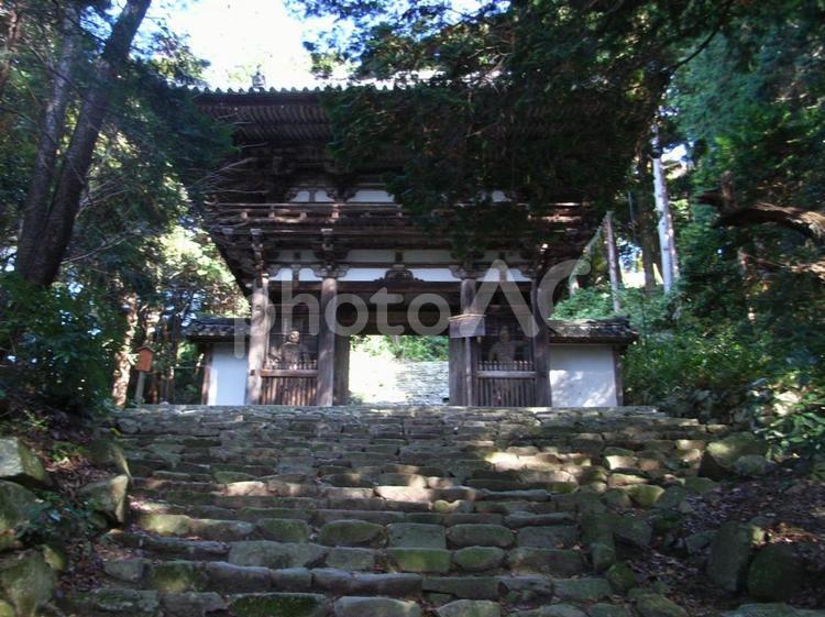摠見寺跡仁王門 安土城跡,安土城,仁王門の写真素材