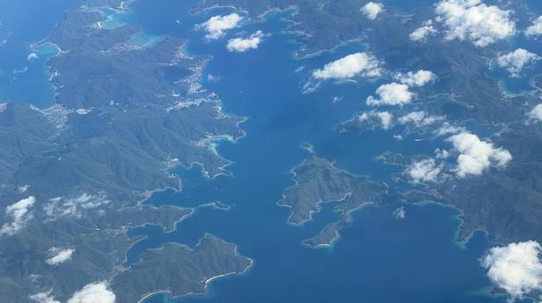 上空から見る日本の島々 3 上空から見る日本の島々 3の写真